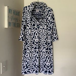 Gretchen Scott ruffle collar shift dress